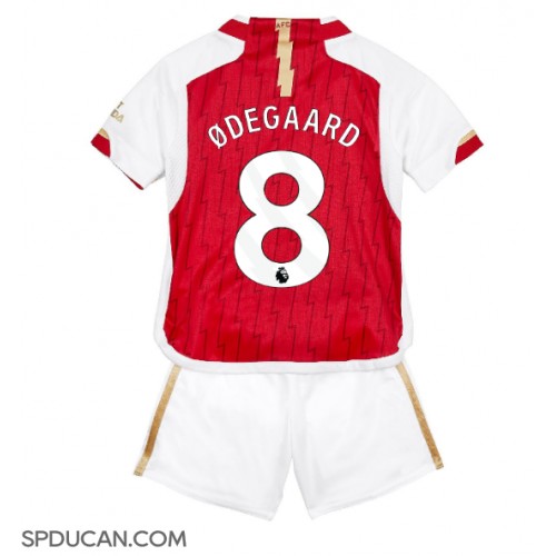 Dječji Nogometni Dres Arsenal Martin Odegaard #8 Domaci 2023-24 Kratak Rukav (+ Kratke hlače)